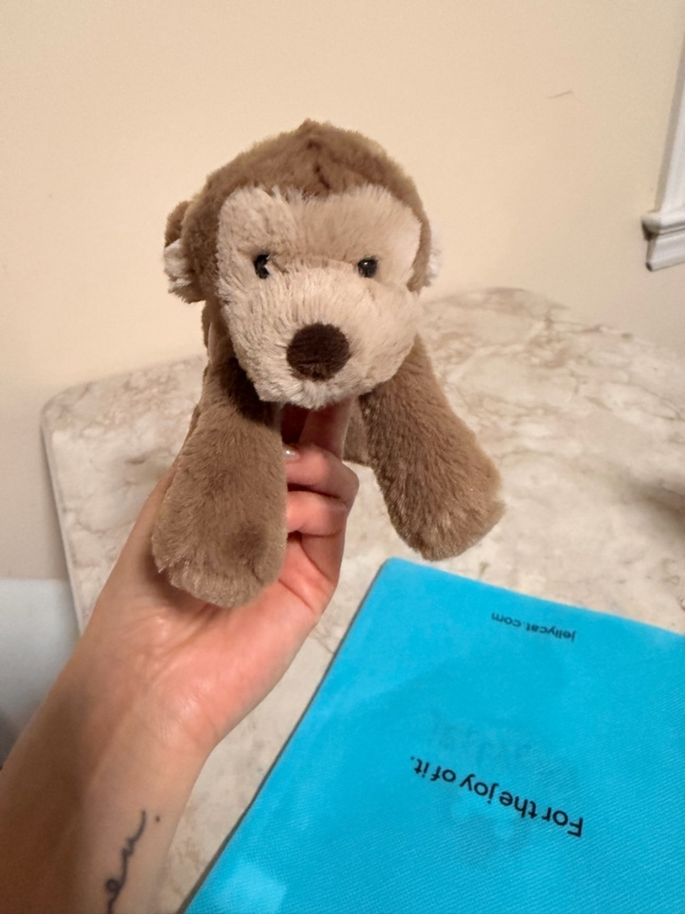 Jellycat NWT tiny smudge monkey with dust bag